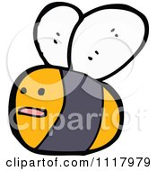 Cartoon Of A Flying Bee 6 Royalty Free Vector Clipart