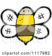 Cartoon Of A Flying Bee 12 Royalty Free Vector Clipart