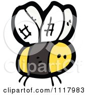 Cartoon Of A Flying Bee 13 Royalty Free Vector Clipart