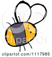 Cartoon Of A Flying Bee 15 Royalty Free Vector Clipart