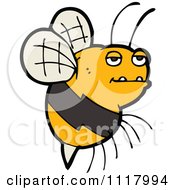 Cartoon Of A Flying Bee 22 Royalty Free Vector Clipart