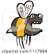 Cartoon Of A Flying Bee 27 Royalty Free Vector Clipart