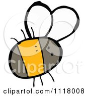 Cartoon Of A Flying Bee 30 Royalty Free Vector Clipart