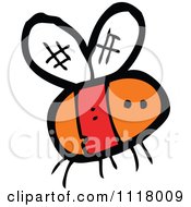 Cartoon Of A Flying Bee 46 Royalty Free Vector Clipart