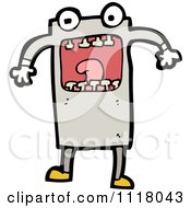 Vector Cartoon Of A Screaming Robot 2 Royalty Free Clipart Graphic