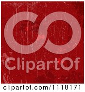 Clipart Of A Blood Red Grungy Stained And Scratched Background Royalty Free Vector Illustration by KJ Pargeter
