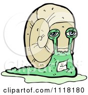 Cartoon Slimy Snail 1 Royalty Free Vector Clipart by lineartestpilot