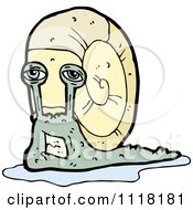 Cartoon Slimy Snail 2 - Royalty Free Vector Clipart by lineartestpilot #COLLC1118181-0180
