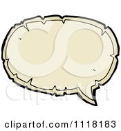 Clipart Of A Tan Speech Balloon 2 Royalty Free Vector Illustration by lineartestpilot