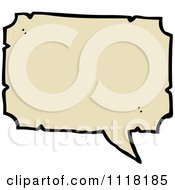 Clipart Of A Tan Speech Balloon 4 Royalty Free Vector Illustration by lineartestpilot