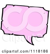 Clipart Of A Pink Speech Balloon 1 Royalty Free Vector Illustration by lineartestpilot