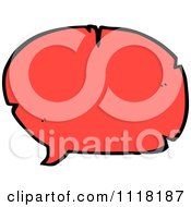 Clipart Of A Red Speech Balloon 1 Royalty Free Vector Illustration by lineartestpilot