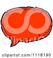 Clipart Of A Red Speech Balloon 4 Royalty Free Vector Illustration by lineartestpilot