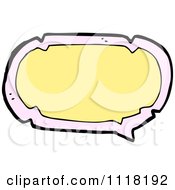 Clipart Of A Pink And Yellow Speech Balloon Royalty Free Vector Illustration by lineartestpilot