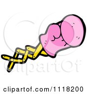 Vector Cartoon Of A Pink Boxing Glove Punching 4 Royalty Free Clipart Graphic
