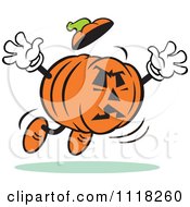 Halloween Jackolantern Jumping To Frighten
