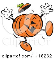 Poster, Art Print Of Happy Halloween Jackolantern Jumping