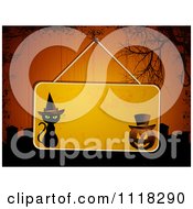 Poster, Art Print Of Hanging Halloween Sign On Grungy Wood Panels With Graves And A Noose