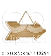 Poster, Art Print Of Suspended Wooden Arrow Sign