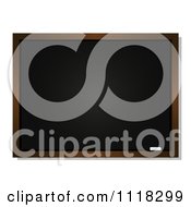 Clipart Of A Piece Of Chalk Resting On A Tray Of A Black Board Royalty Free Vector Illustration by elaineitalia