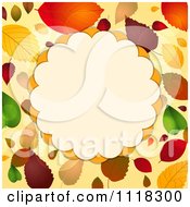 Poster, Art Print Of Autumn Border Of Fall Leaves With A Frame