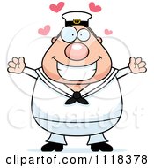 Cartoon Of An Amorous Sailor Royalty Free Vector Clipart
