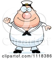 Cartoon Of A Friendly Waving Sailor Royalty Free Vector Clipart