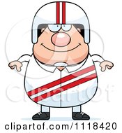 Cartoon Of A Happy Race Car Driver Royalty Free Vector Clipart by Cory Thoman