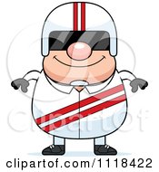 Cartoon Of A Happy Race Car Driver Wearing A Visor Royalty Free Vector Clipart by Cory Thoman