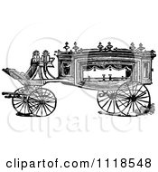 Poster, Art Print Of Retro Vintage Black And White Carriage 1
