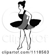 Poster, Art Print Of Retro Vintage Black And White Dancing Ballerina 6