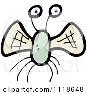 Cartoon Of A Green House Fly 8 Royalty Free Vector Clipart by lineartestpilot