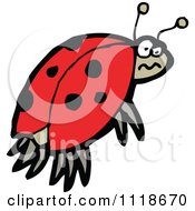 Cartoon Of A Red Ladybug Beetle 12 Royalty Free Vector Clipart