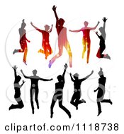 Poster, Art Print Of Silhouetted Dancers In Black And In Gradient Lights