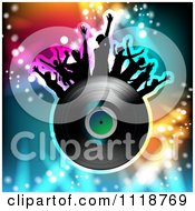 Poster, Art Print Of Silhouetted Dancers With A Vinyl Record 3