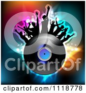 Poster, Art Print Of Silhouetted Dancers With A Vinyl Record 4