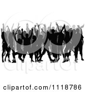 Poster, Art Print Of Silhouetted Crowd Of Dancers 2