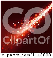 Clipart Of A Magical Red Christmas Background Of Sparkling Bokeh Lights Royalty Free Vector Illustration