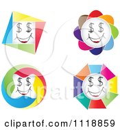 Poster, Art Print Of Colorful Happy Dollar Eye Faces