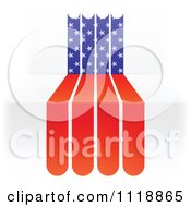 Poster, Art Print Of American Flag In Stripes On 3d Steps