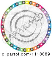 Poster, Art Print Of Round Colorful Approved Icon