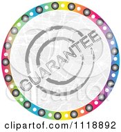 Clipart Of A Round Colorful Guarantee Icon Royalty Free Vector Illustration