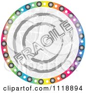 Poster, Art Print Of Round Colorful Fragile Icon