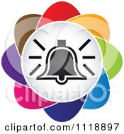 Clipart Of A Colorful Bell Icon Royalty Free Vector Illustration