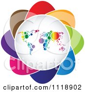 Clipart Of A Colorful Atlas Icon Royalty Free Vector Illustration