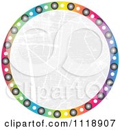 Poster, Art Print Of Round Colorful Icon With Grunge Copyspace