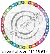 Poster, Art Print Of Round Colorful Top Secret Icon