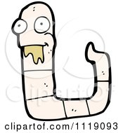 Cartoon Drooling Earth Worm 2 Royalty Free Vector Clipart by lineartestpilot
