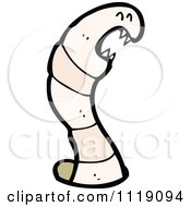 Cartoon Attacking Earth Worm Royalty Free Vector Clipart by lineartestpilot
