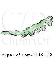Cartoon Of A Green Caterpillar 6 Royalty Free Vector Clipart by lineartestpilot